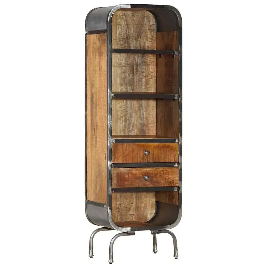 Solid Wood Highboard Storage Cabinet with Drawers