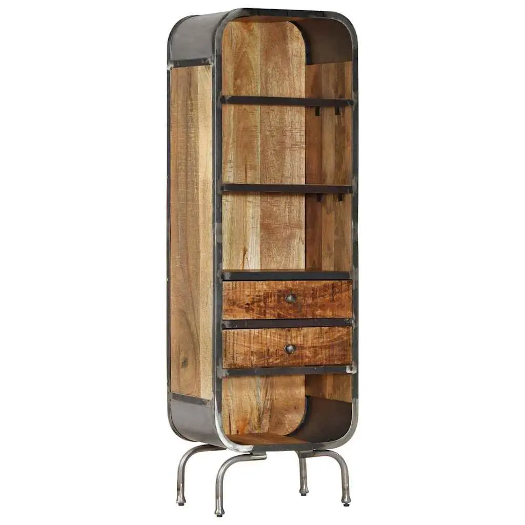 Solid Wood Highboard Storage Cabinet with Drawers