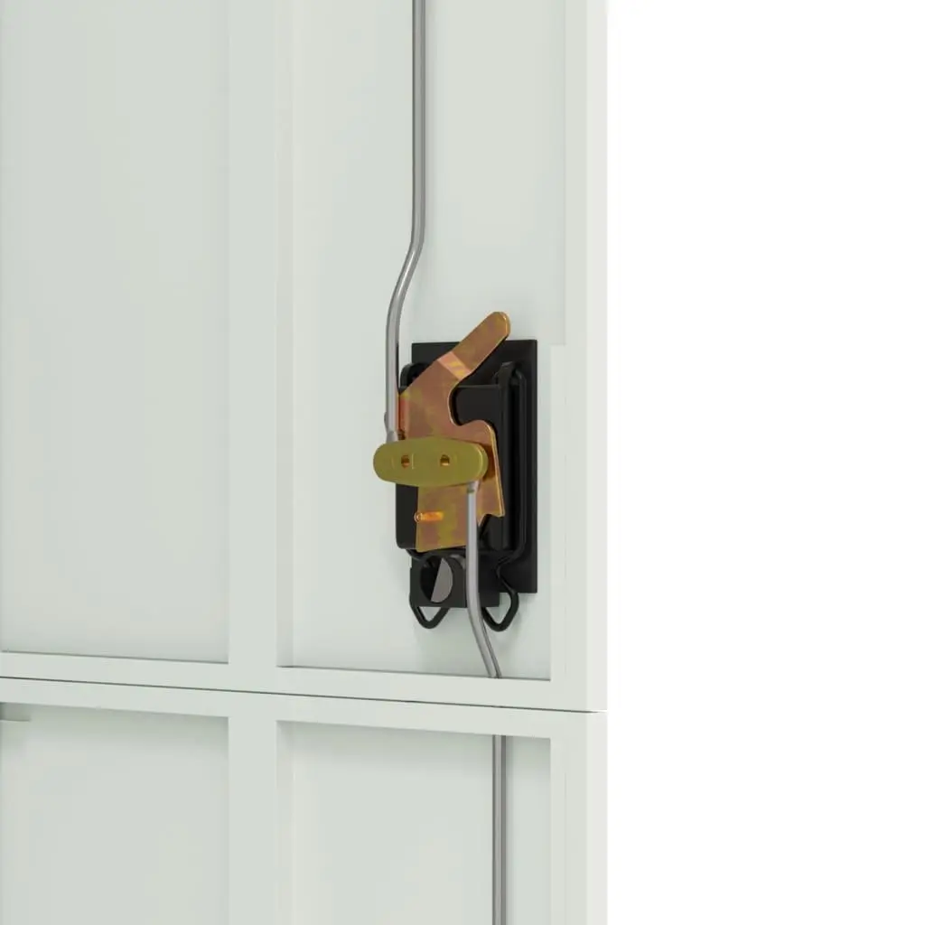 Grey Steel File Cabinet with Lockable Storage