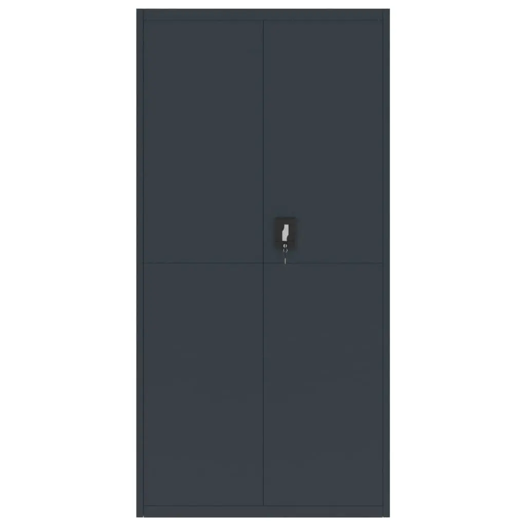 Anthracite File Cabinet with Lockable Storage