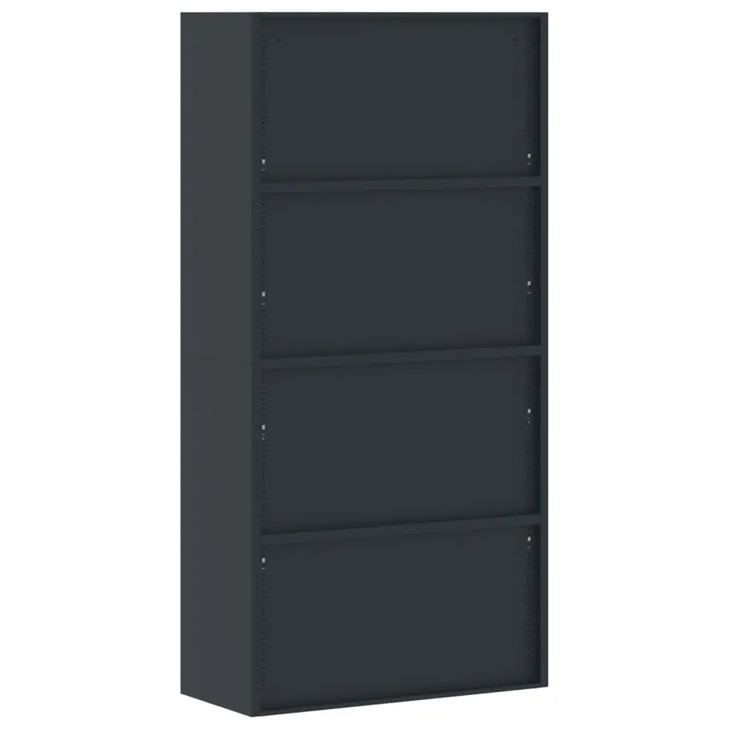 Anthracite File Cabinet with Lockable Storage