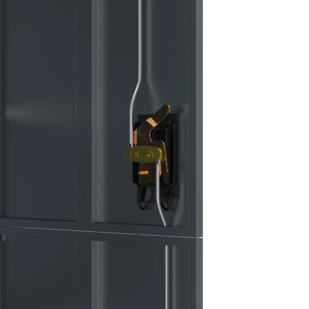 Anthracite File Cabinet with Lockable Storage