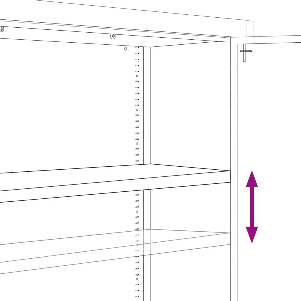 Anthracite File Cabinet with Lockable Storage