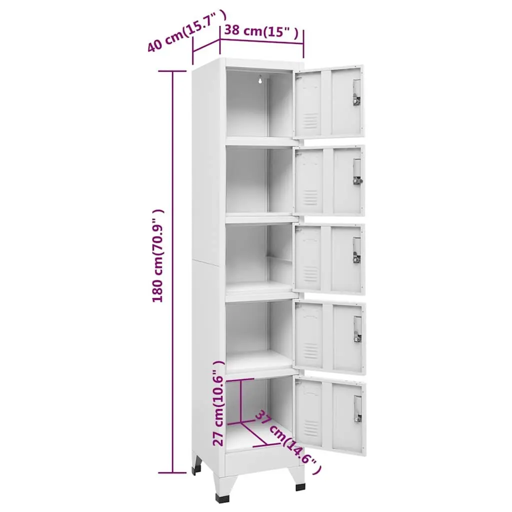 Grey Steel Locker Cabinet for Secure Storage