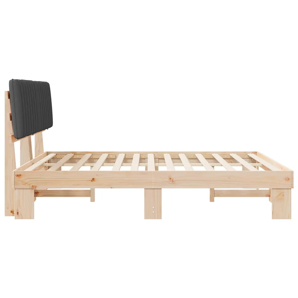 Grey Upholstered Headboard Bed Frame 180 x 200 cm
