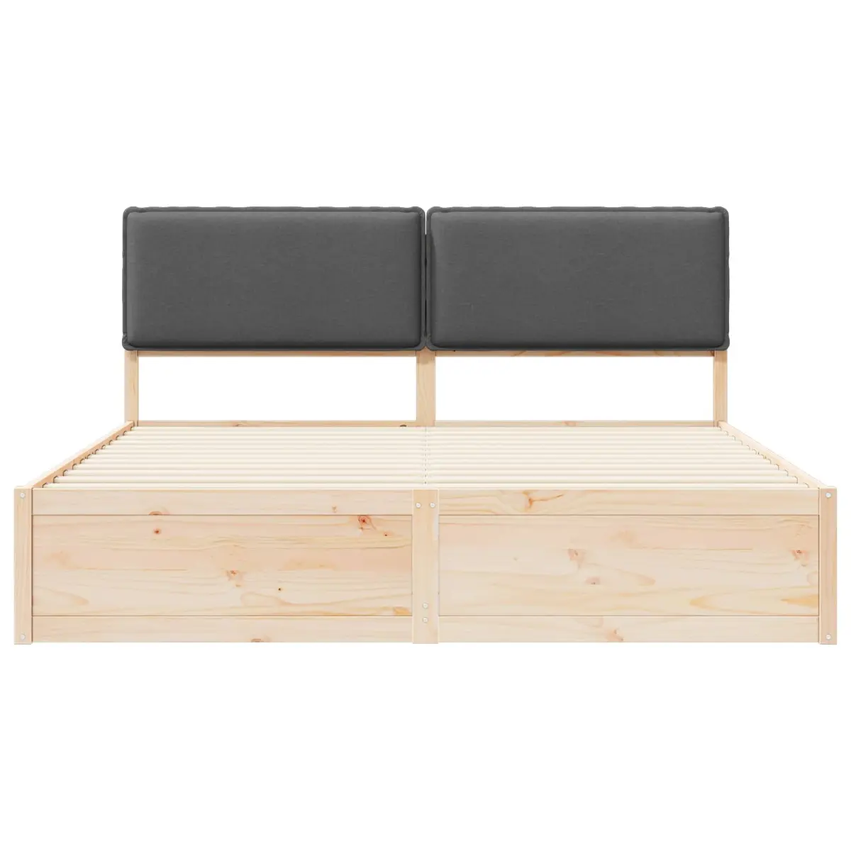 Grey Upholstered Bed Frame 180 x 200 cm