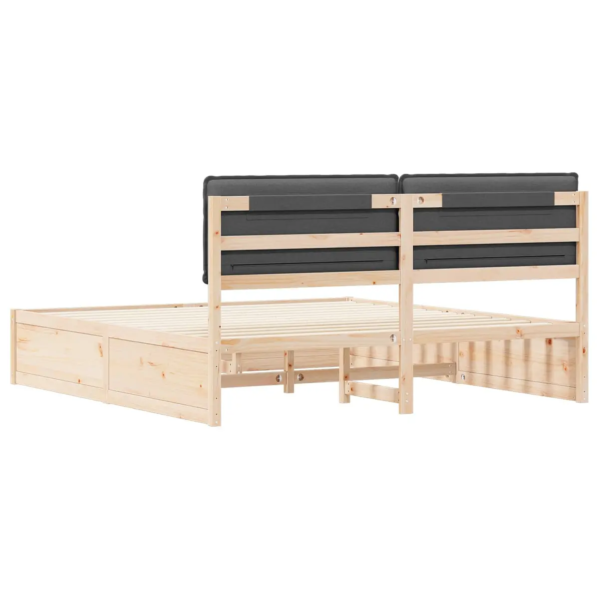 Grey Upholstered Bed Frame 180 x 200 cm