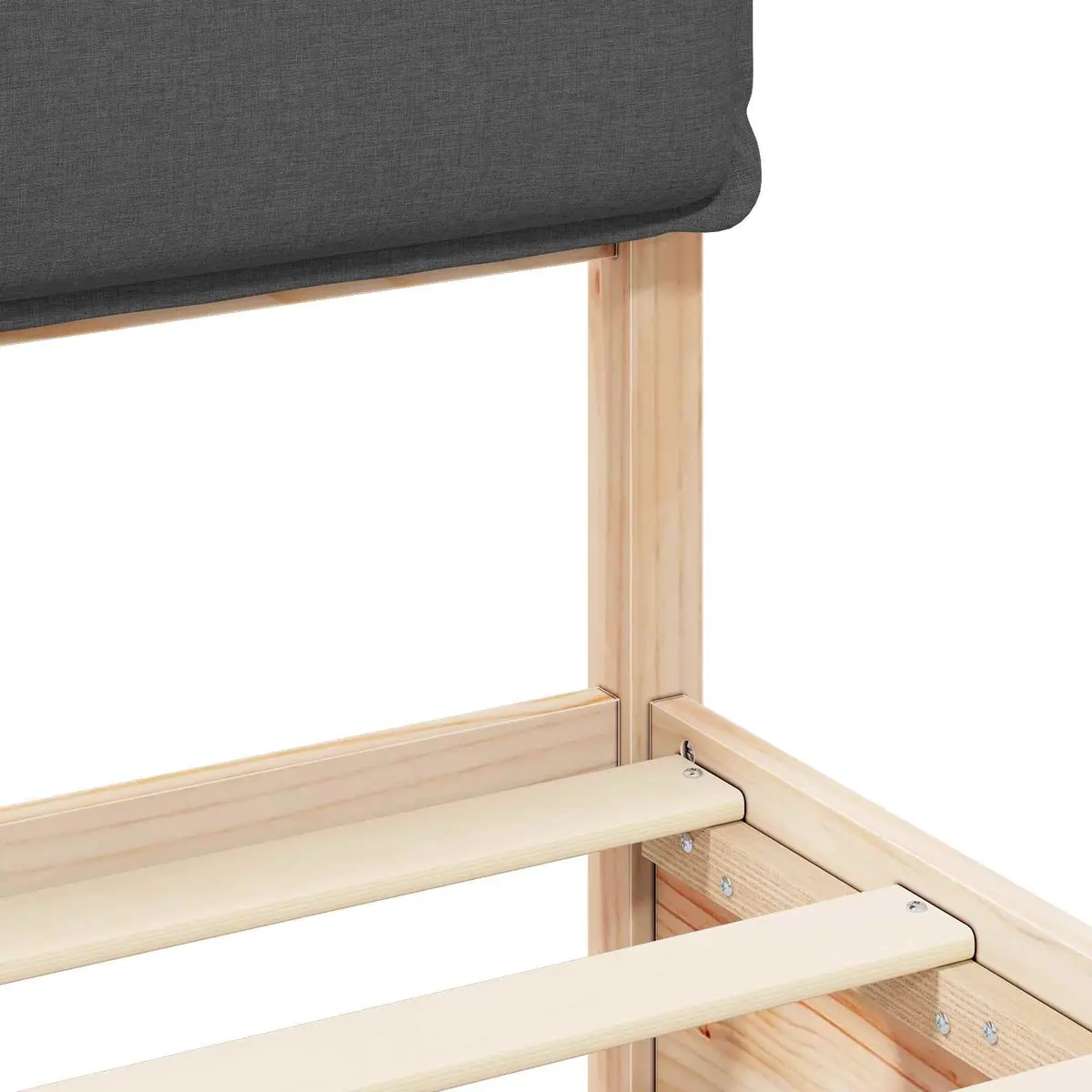 Grey Upholstered Bed Frame 180 x 200 cm