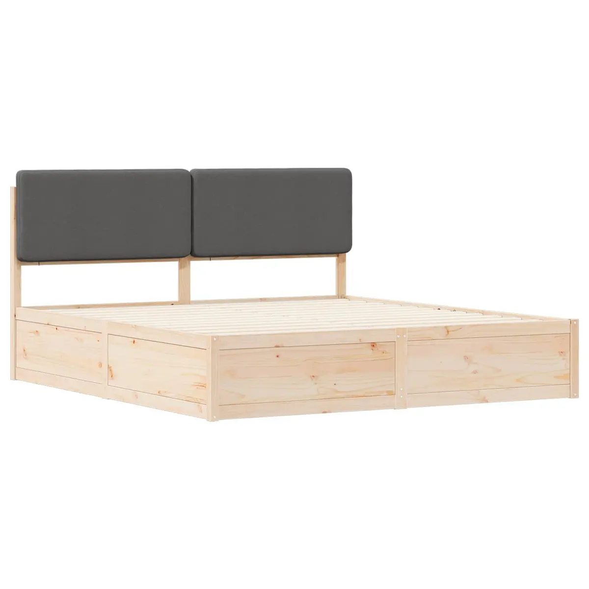 Dark Grey Upholstered Bed Frame 180 x 200 cm
