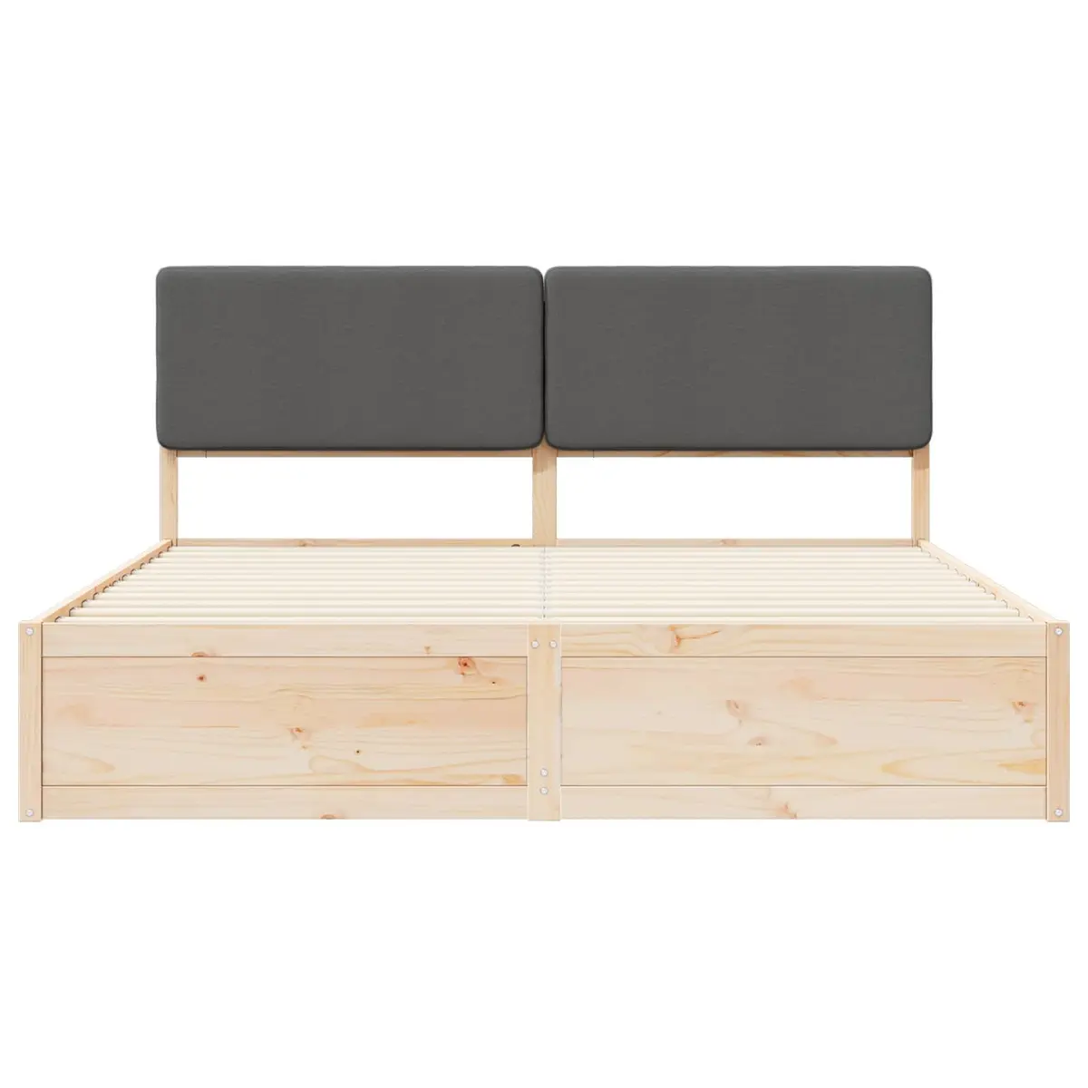 Dark Grey Upholstered Bed Frame 180 x 200 cm