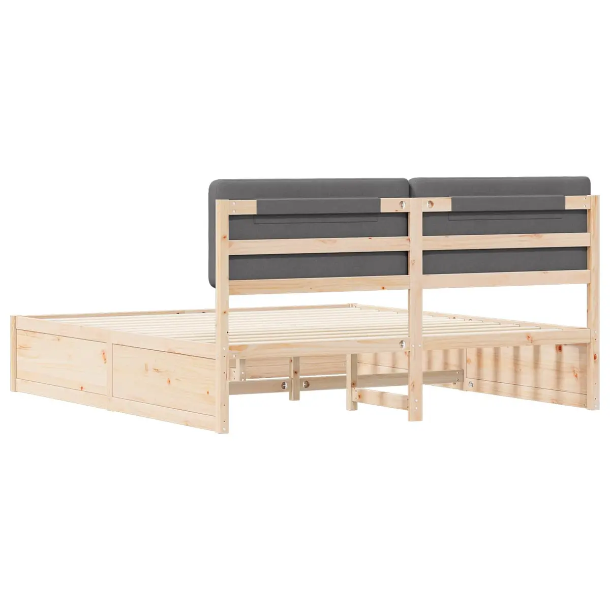 Dark Grey Upholstered Bed Frame 180 x 200 cm