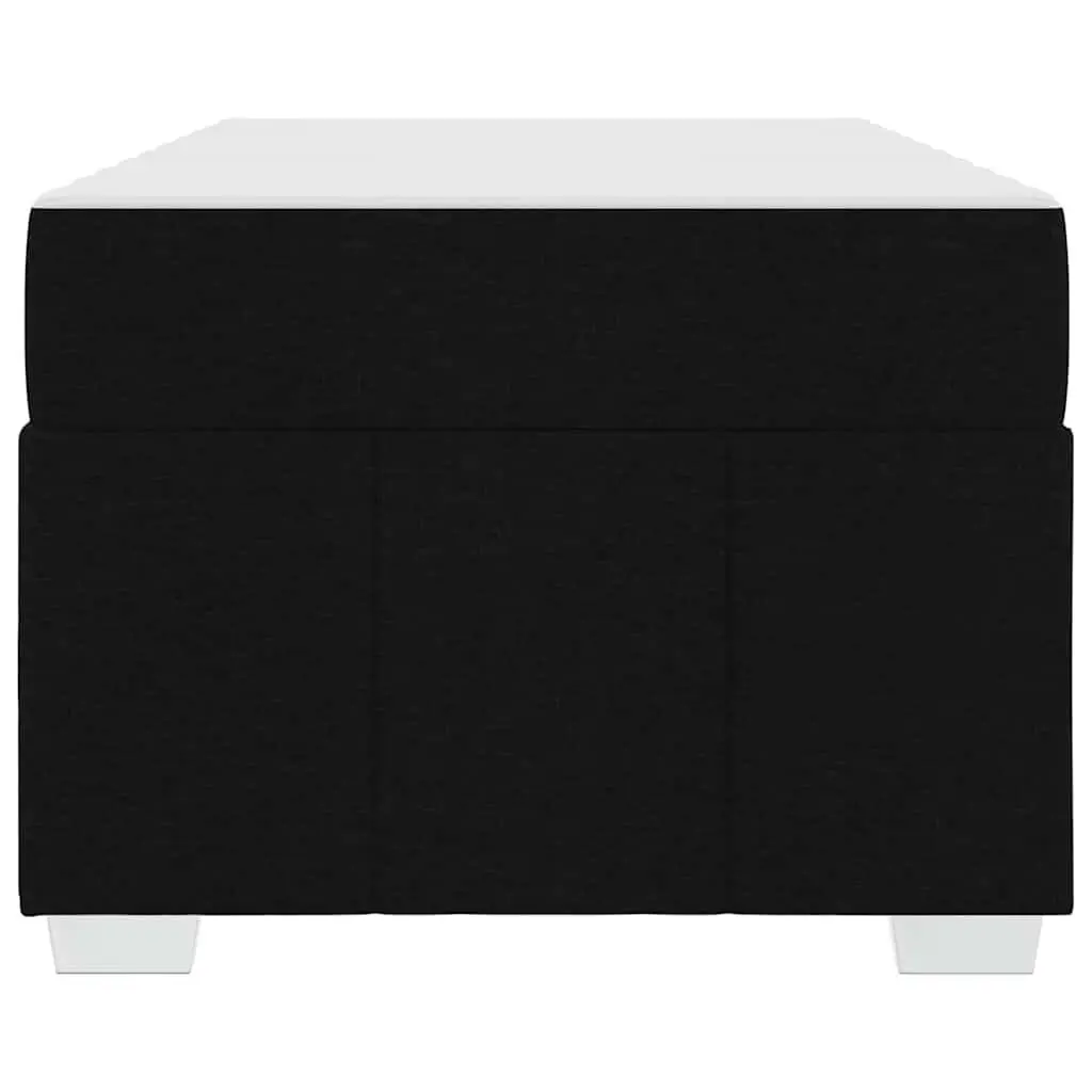 Black Fabric Bed Frame with Medium Firm Mattress 90 x 190 cm