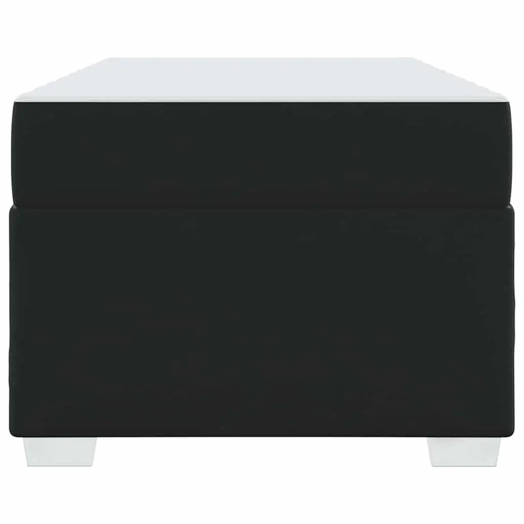 Bed Frame with Mattress Fabric 90 x 190 cm Black