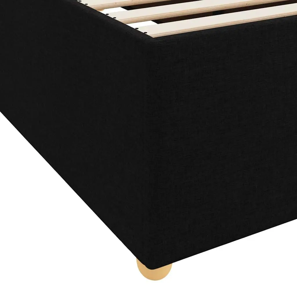 Engineered Black Bed Frame with Mattress 90 x 190 cm