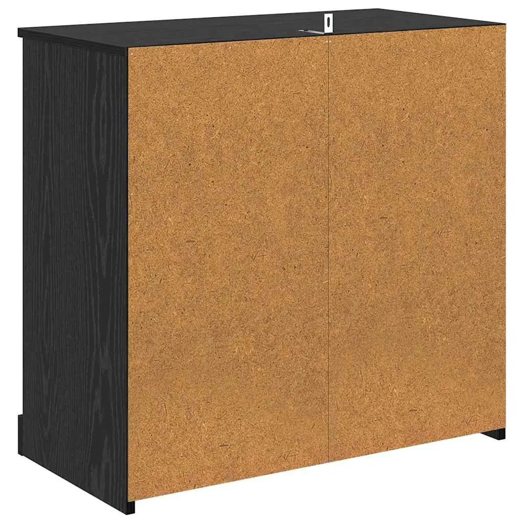 Sideboards Engineered Wood 70 x 35.5 x 67.5 cm Black Set 2 pcs