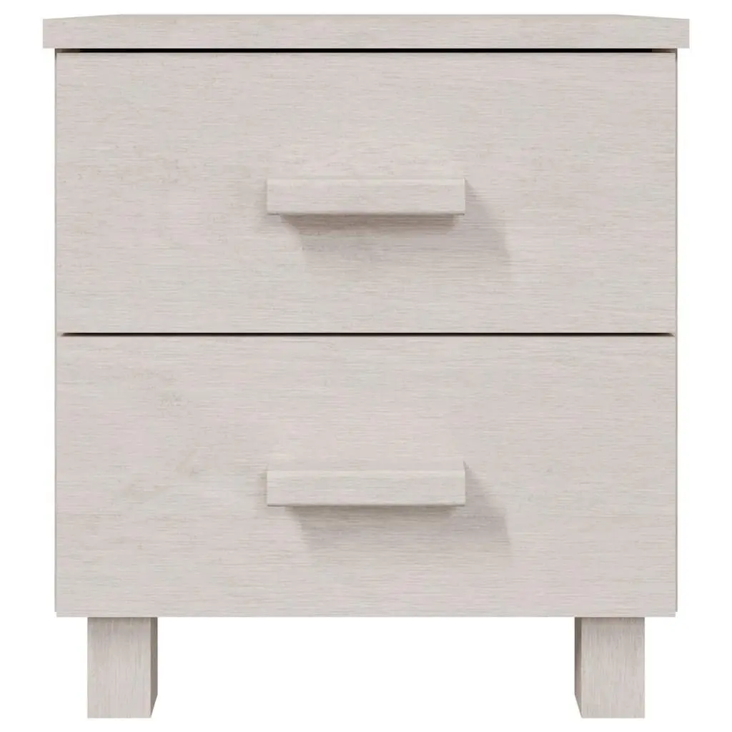 Bedside Cabinets Pair White Wooden Nightstands Drawers Storage Tables Set