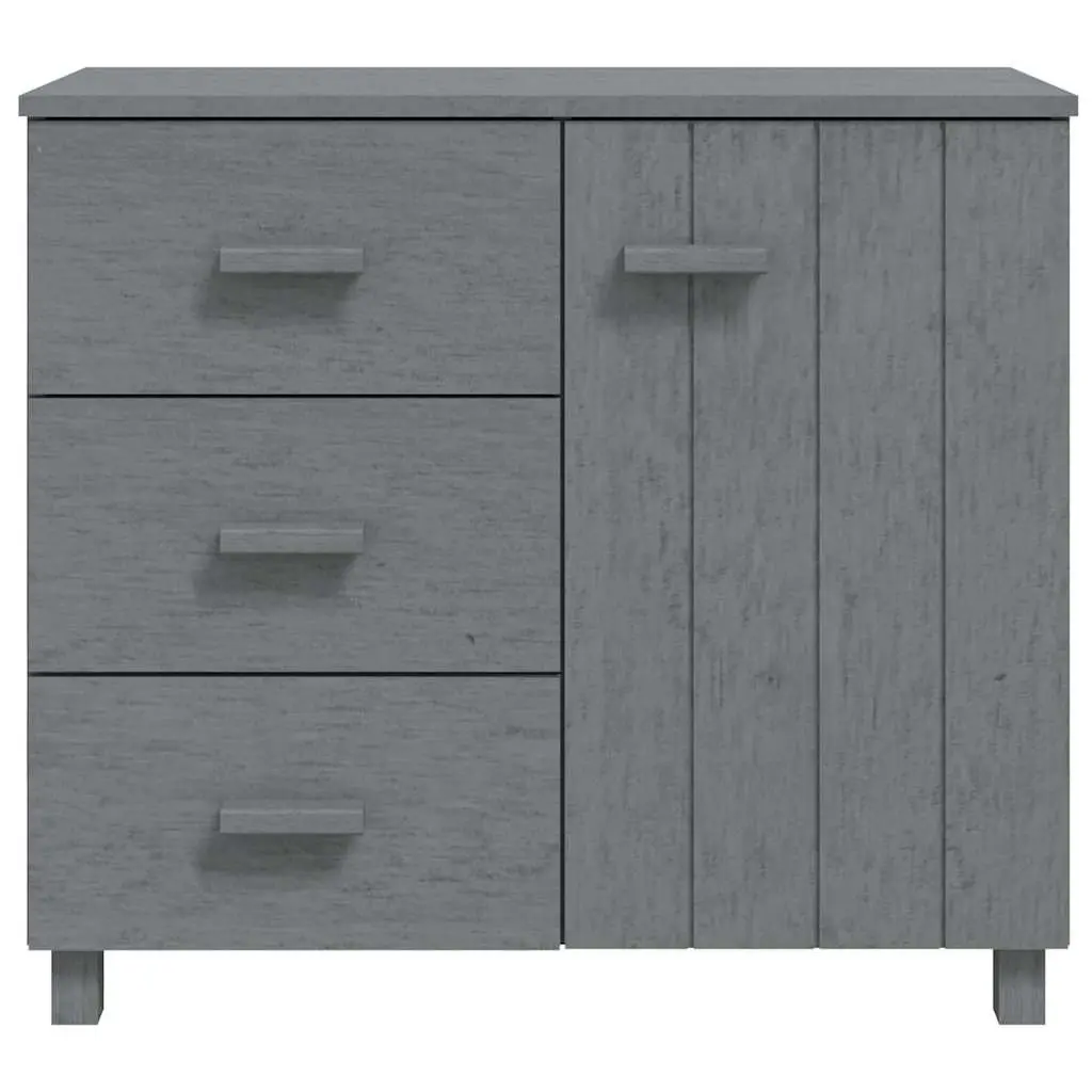 Grey Solid Pinewood Sideboard with Drawers