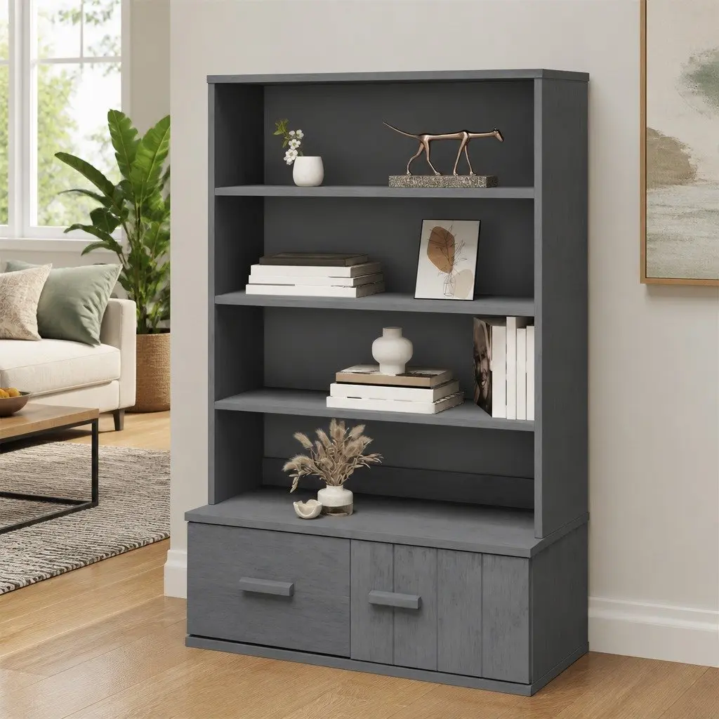 Highboard Top in Dark Grey Solid Pinewood