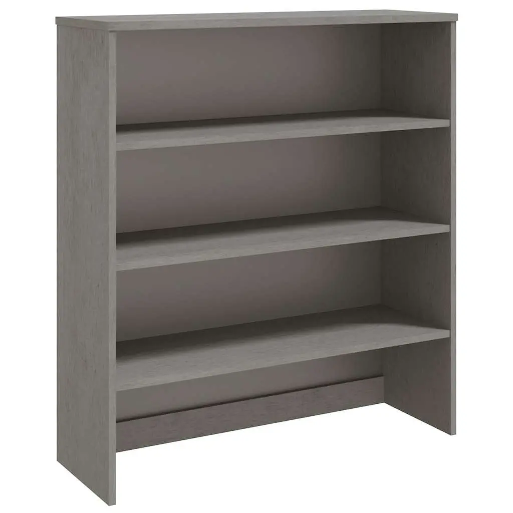 Grey Solid Wood Highboard Storage Unit 90x30x100cm