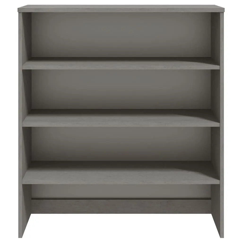 Grey Solid Wood Highboard Storage Unit 90x30x100cm
