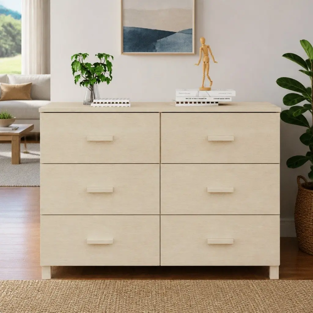 Solid Pine Wooden Sideboard Buffet Cabinet with Drawers