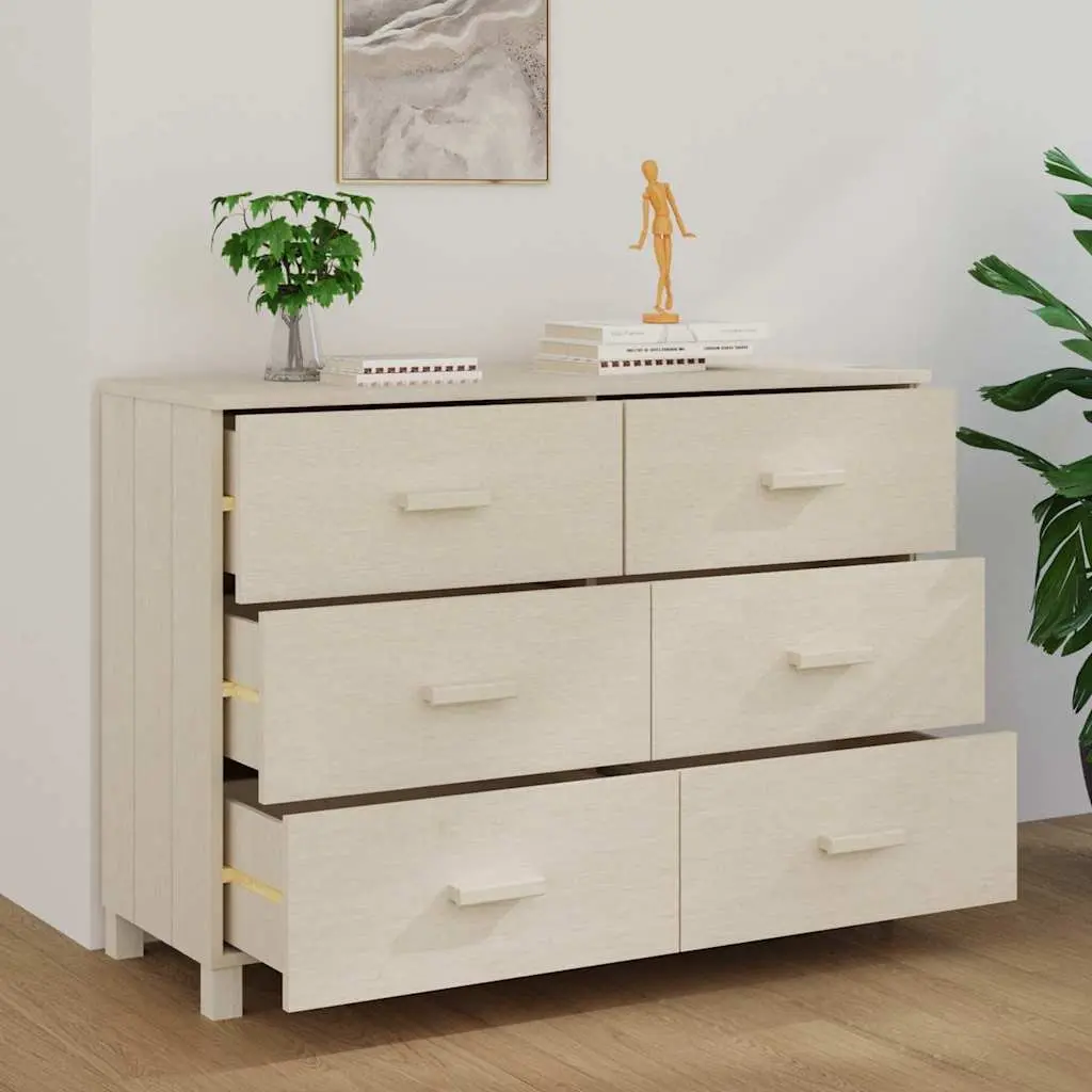 Solid Pine Wooden Sideboard Buffet Cabinet with Drawers