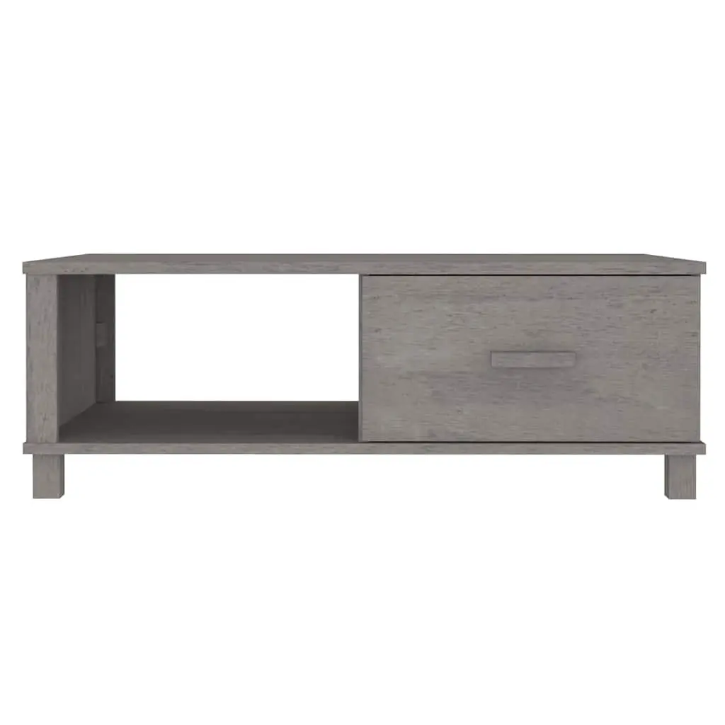 Wooden Coffee Table Solid Pinewood 100 x 55 x 35 cm Grey