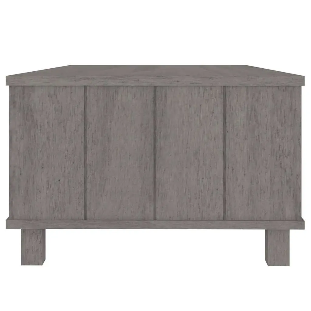 Wooden Coffee Table Solid Pinewood 100 x 55 x 35 cm Grey