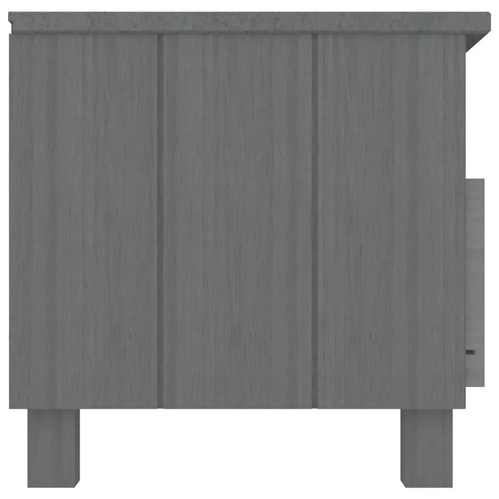 Grey Wooden TV Cabinet with Durable Sliding Drawers