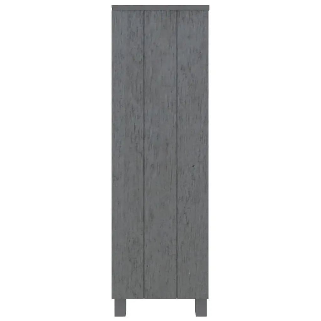 Grey Solid Wood Pine Book Cabinet 85x35x112cm