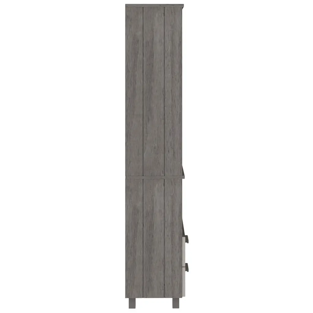 Highboard Cabinet with Light Grey Finish