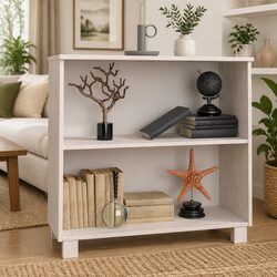 Durable White Pine Sideboard with 2 Shelves 85x35x80cm