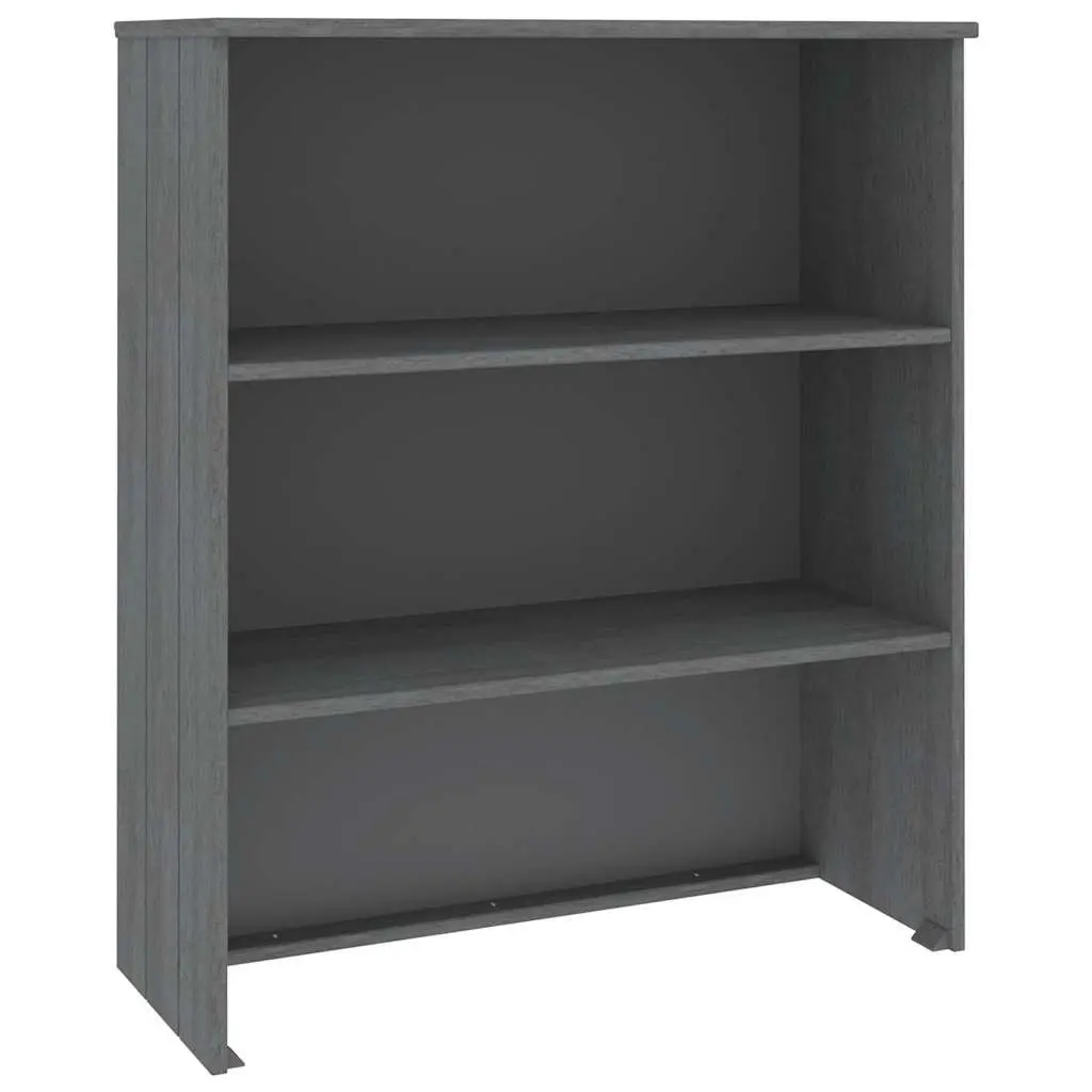 Solid Pine Grey Wooden Highboard Storage Cabinet