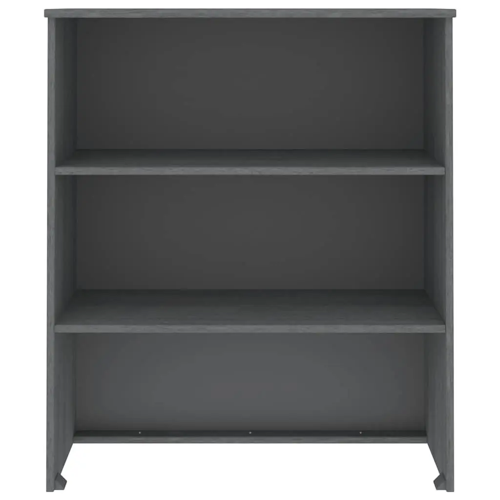 Solid Pine Grey Wooden Highboard Storage Cabinet