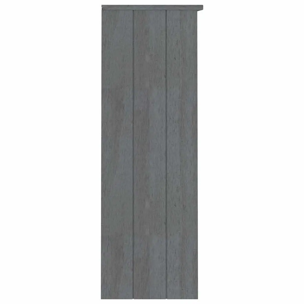 Solid Pine Grey Wooden Highboard Storage Cabinet