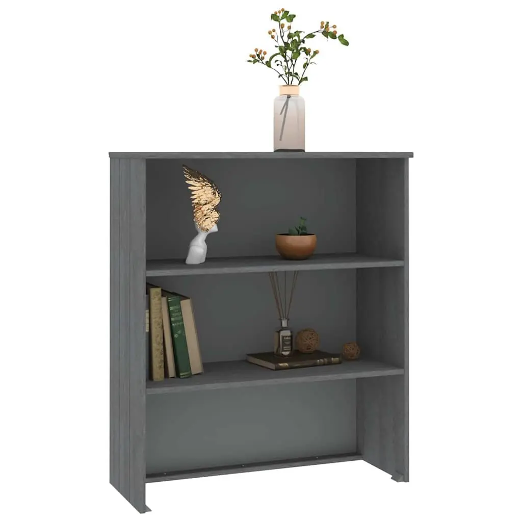 Solid Pine Grey Wooden Highboard Storage Cabinet
