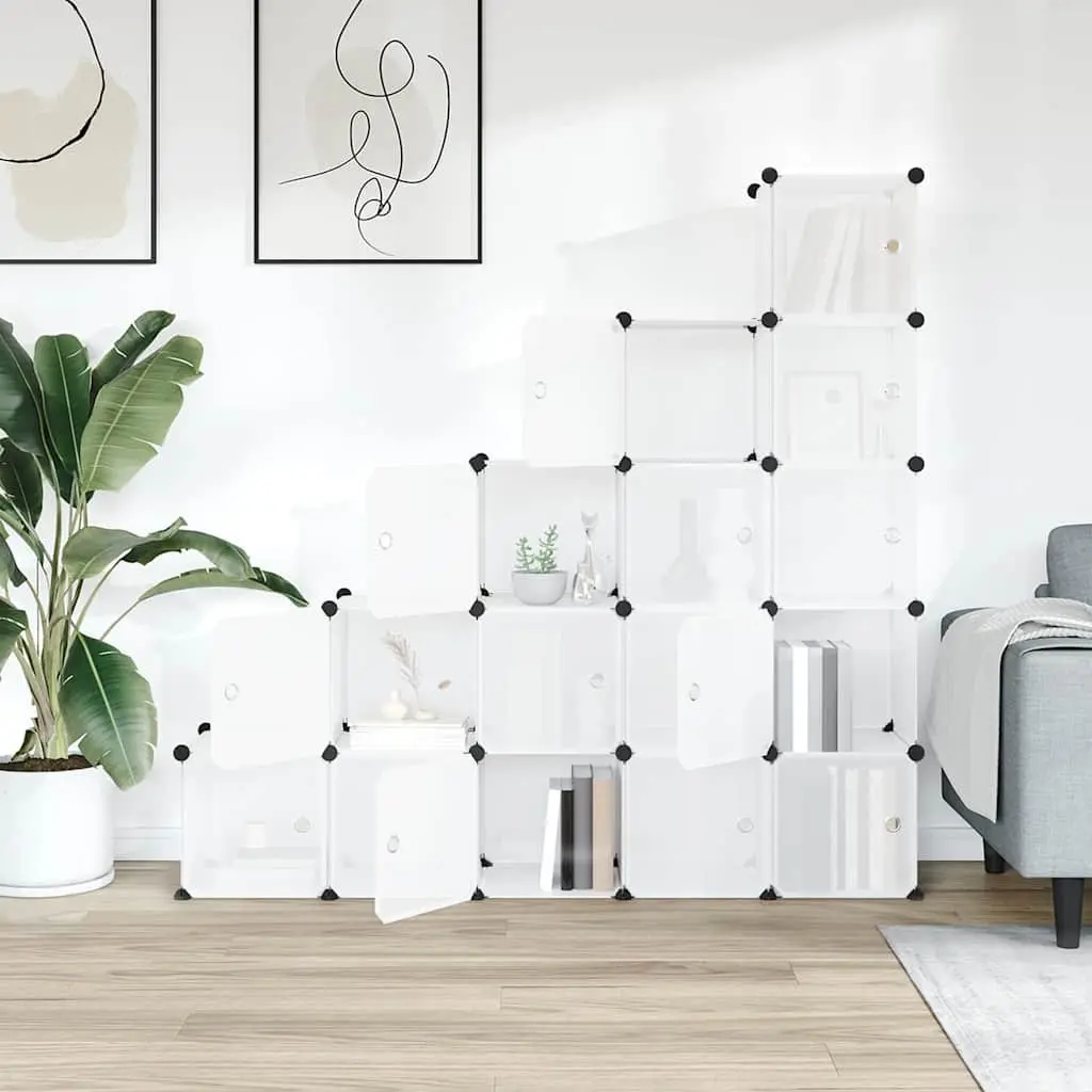 Modular 15-Cube Storage Unit with Doors