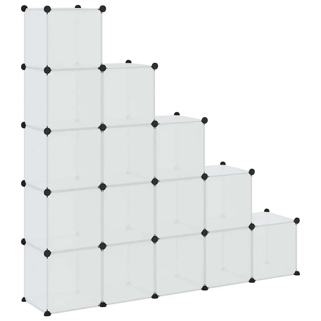 Modular 15-Cube Storage Unit with Doors