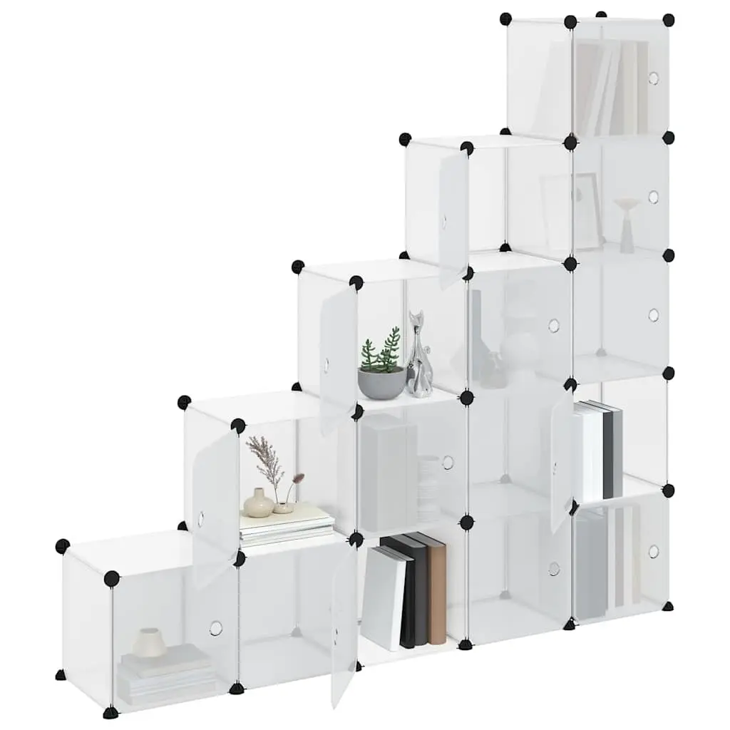Modular 15-Cube Storage Unit with Doors