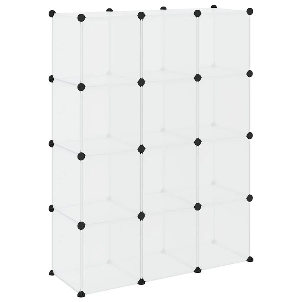 12-Cube Storage Organizer with Transparent Doors