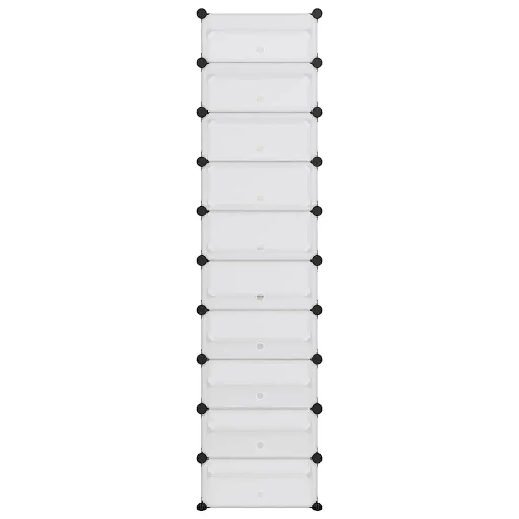 Transparent Shoe Rack Storage Unit 44x32x174cm