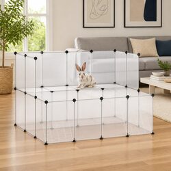 Durable Small Animal Cage 143x107x93 cm with Steel Frame