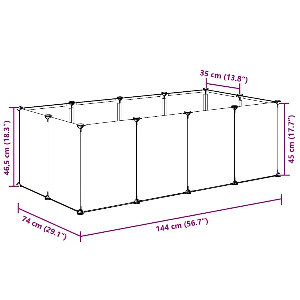Black Small Animal Cage for Play and Rest