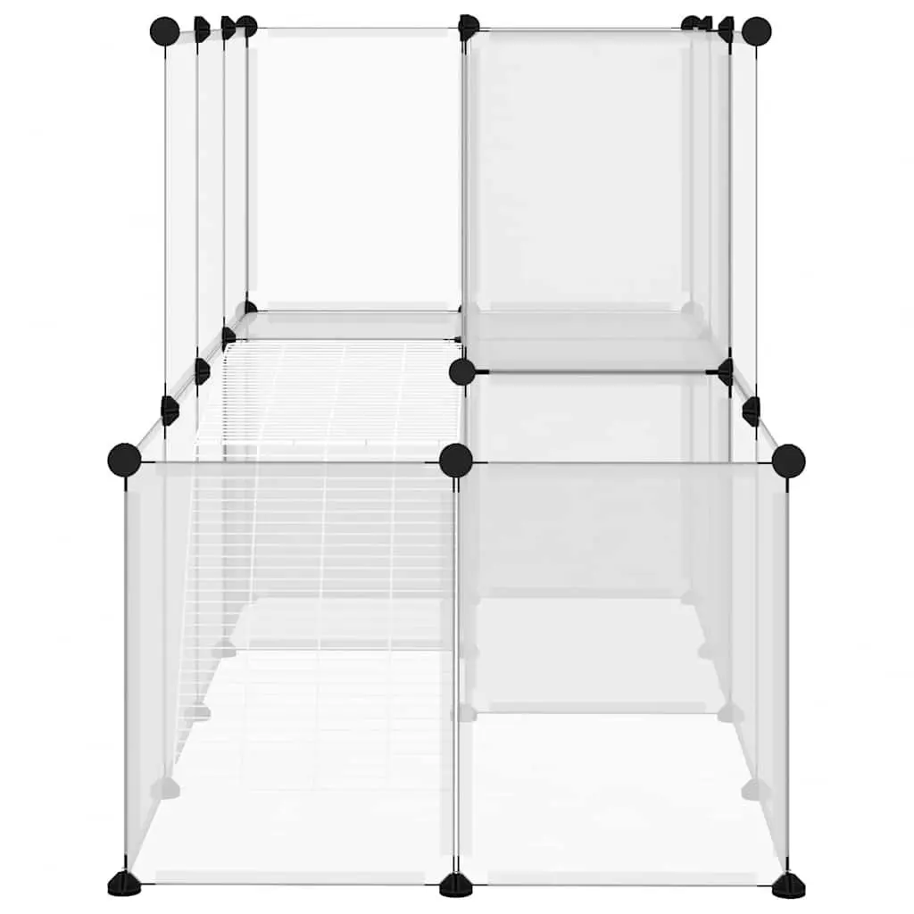 Small Animal Cage with Transparent Panels and Ladder