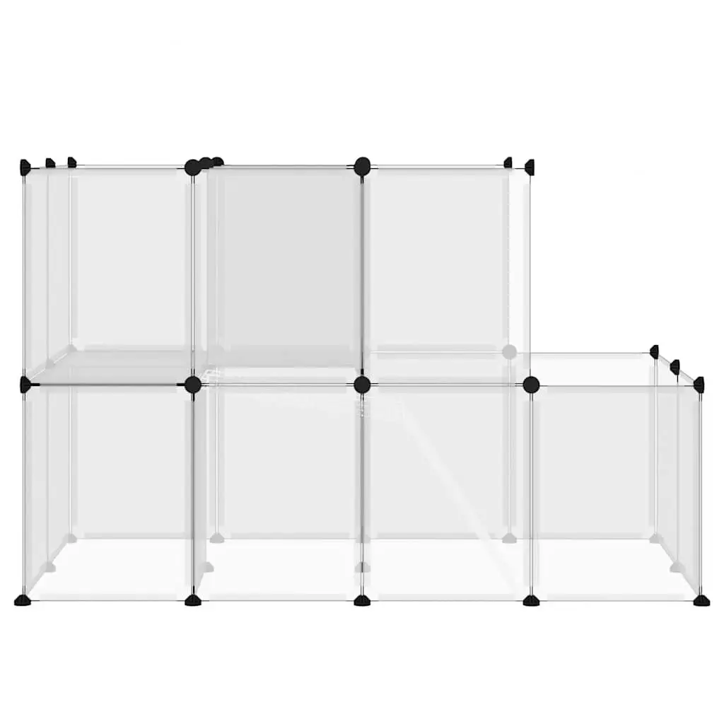 Small Animal Cage with Transparent Panels and Ladder