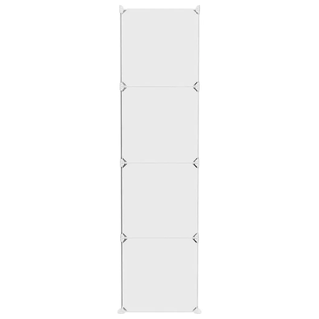 Kids Cube Storage Cabinet PP Plastic 10 Cubes White