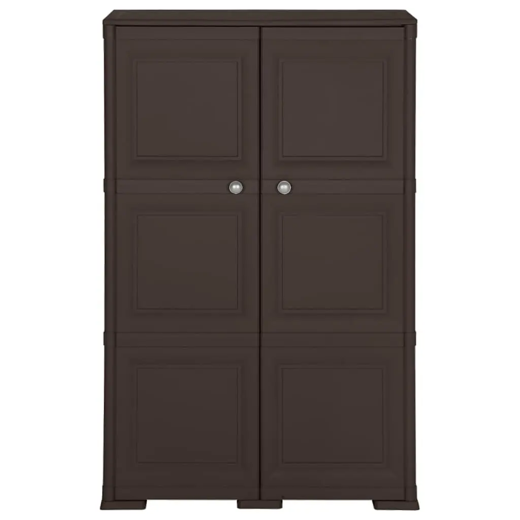 Plastic Storage Cabinet 79x43x125 cm in Brown