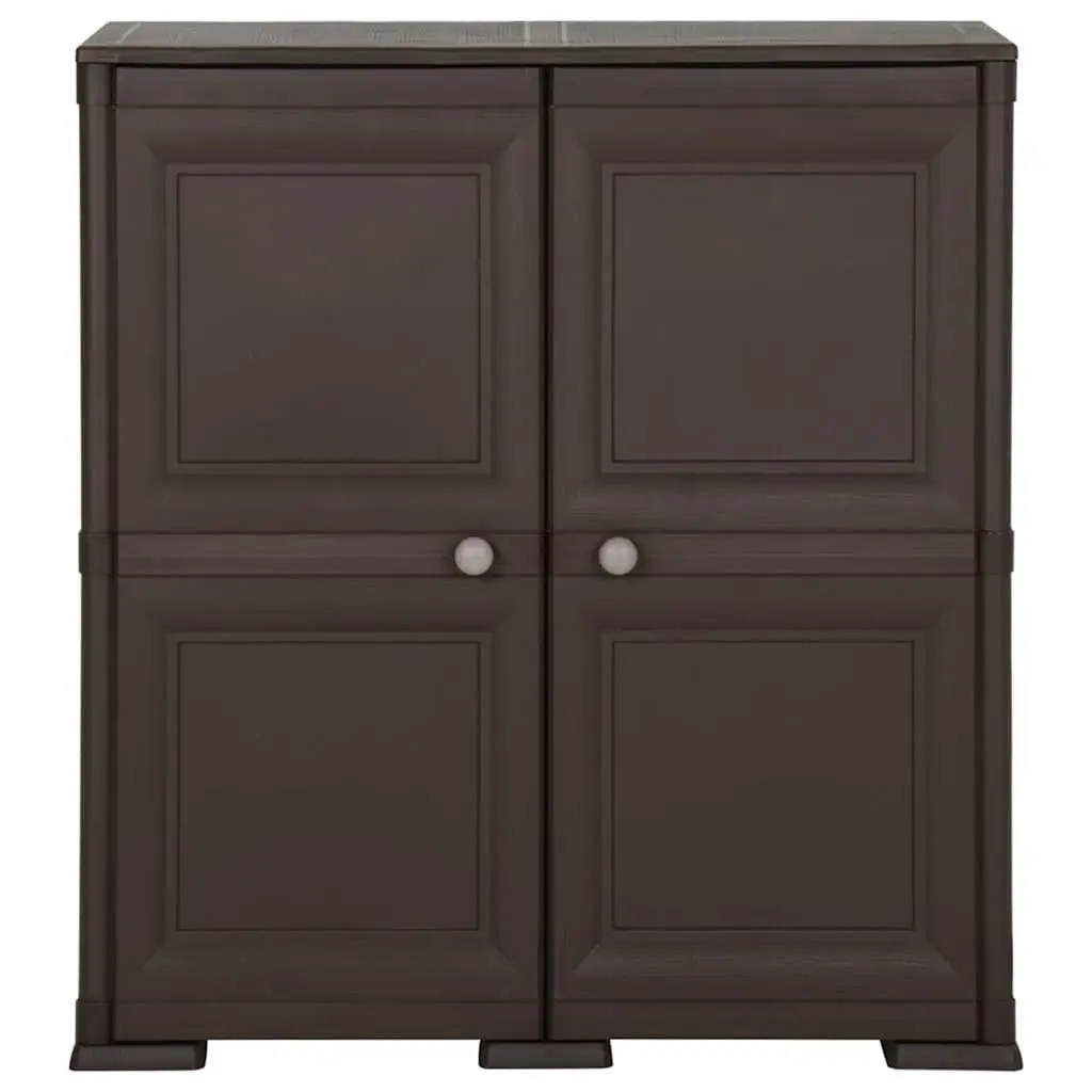 Brown Plastic Storage Cabinet 79x43x85.5cm
