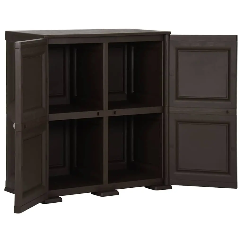 Brown Plastic Storage Cabinet 79x43x85.5cm