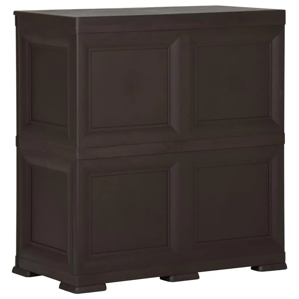 Brown Plastic Storage Cabinet 79x43x85.5cm